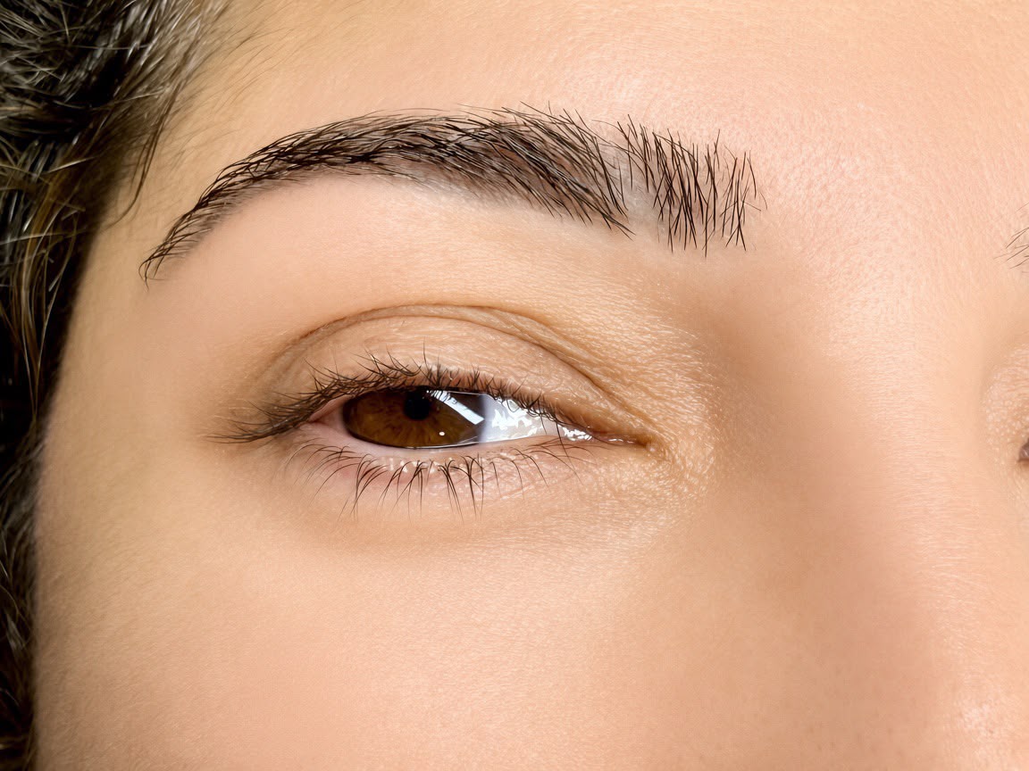 Antes de micropigmentación eyeliner en Éclat by Verónica Díaz