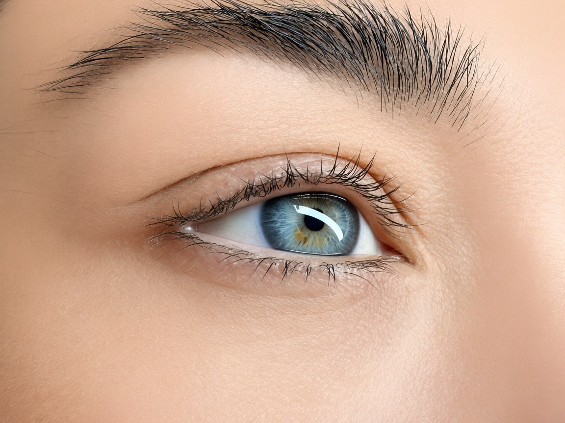 Antes de micropigmentación eyeliner en Éclat by Verónica Díaz